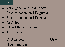 Options Menu